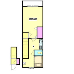 商店街が近いです。2階南西角部屋